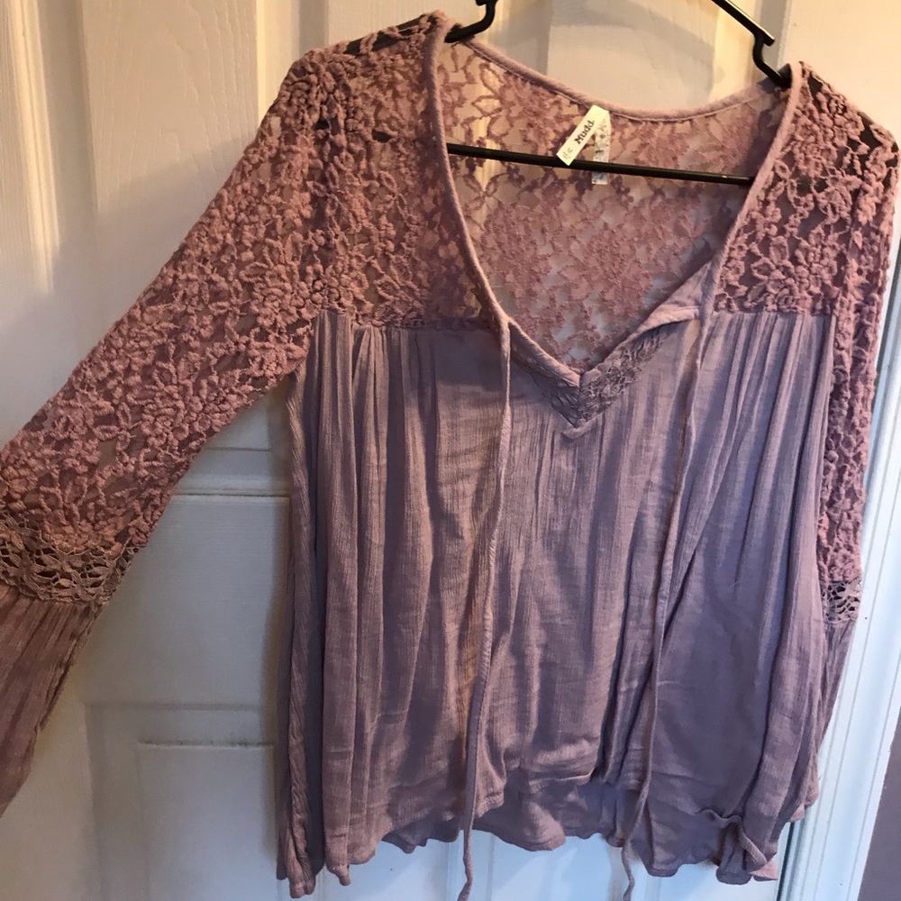 Lavender lace blouse